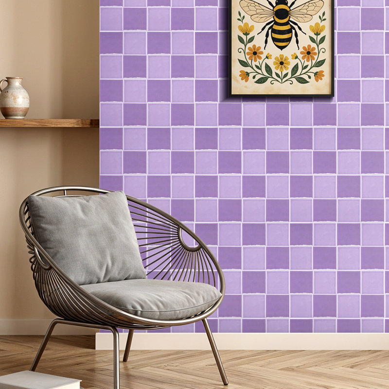 30Pcs Self-Adhesive Thick Wall Tile Stickers, Purple