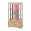 Vitrine lumineuse en verre avec tablettes réglables, armoire de salon