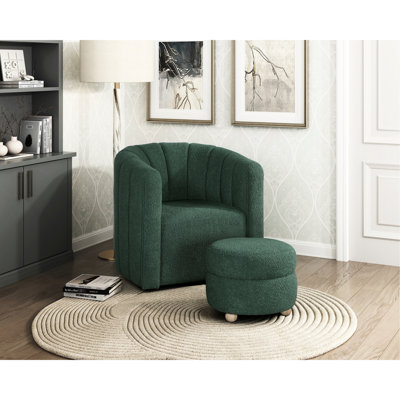 Chaise rembourrée en tissu avec base pivotante en métal Boucle