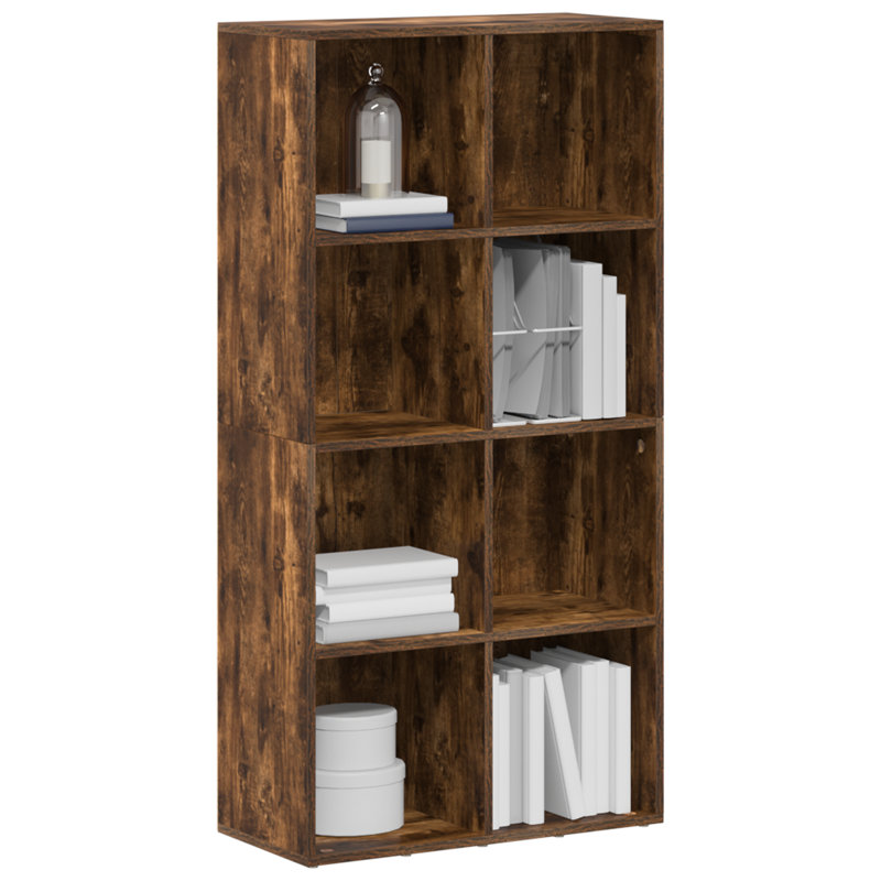 Abelia Bookcase, Smoked Oak, (4 Shelves) 130cmH x 66cmW x 30cmD