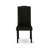 5-Piece Round Table Set Contains a Wood Kitchen Table and 4 Black PU faux Leather Upholstered Chairs with High Back - Black Finish-1807700647-1807700636-1800779221