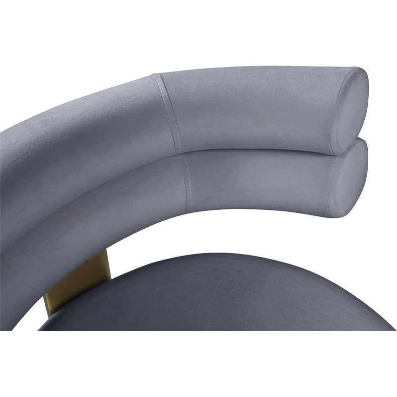 Tabouret de comptoir 26,5 po Reimers, Velours gris