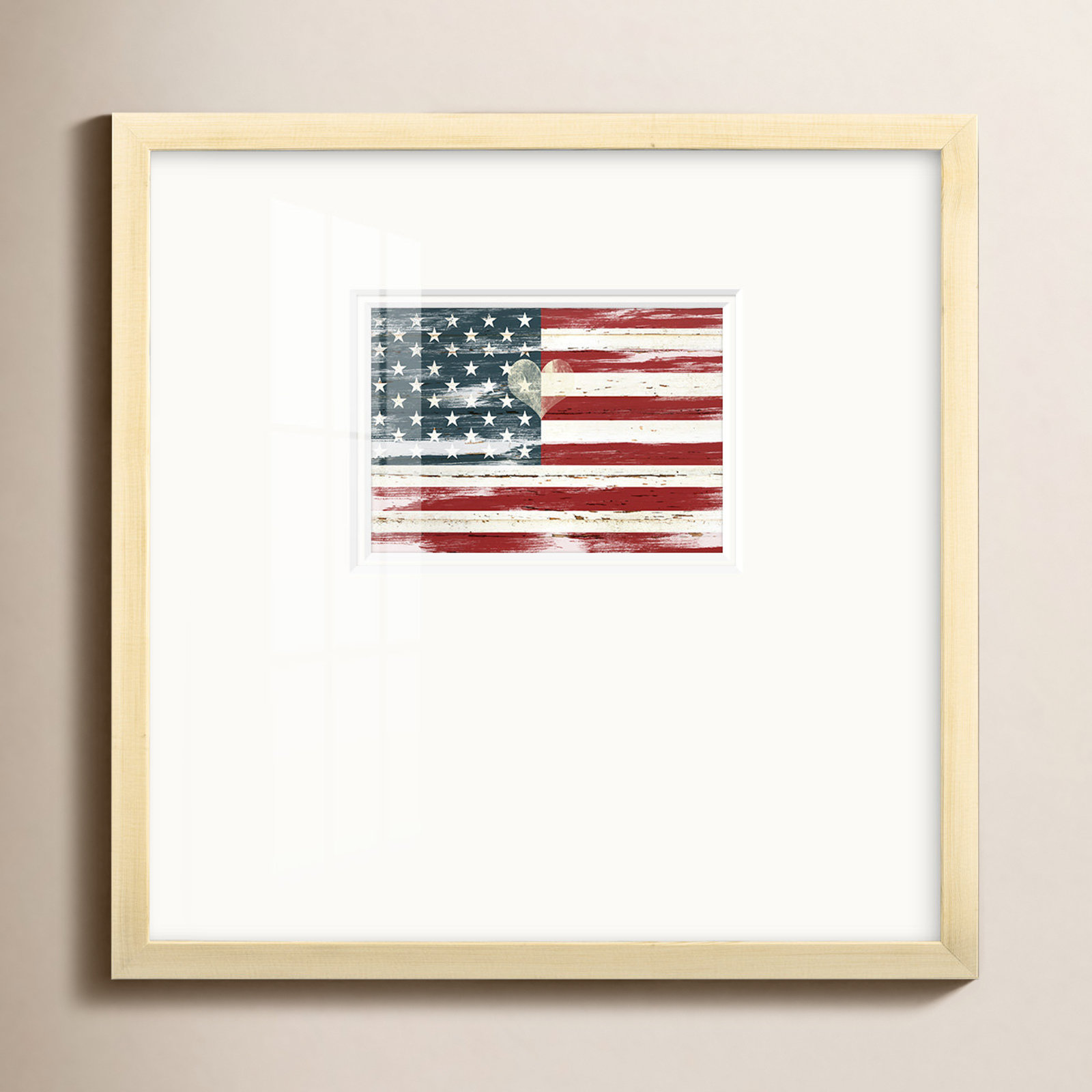 Heart of America Print, 17" H x 17" W x 1.25" D