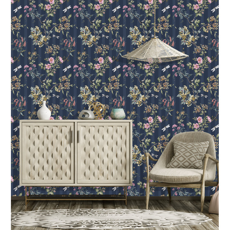 Papier peint texturé non tissé Spring Meadow Pi., Marine