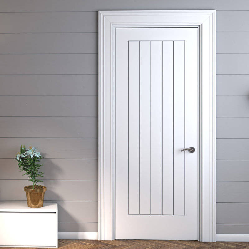 Cottage Deluxe White - Prefinished Internal Door - 686 x 1981 x 35mm (WxHxT), 198.1cm x 83.8cm x 3.5cm (H x W x T)