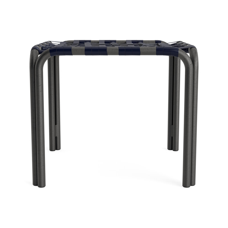 Kantan Outdoor Square Side Table, Textured Pewter, Marine