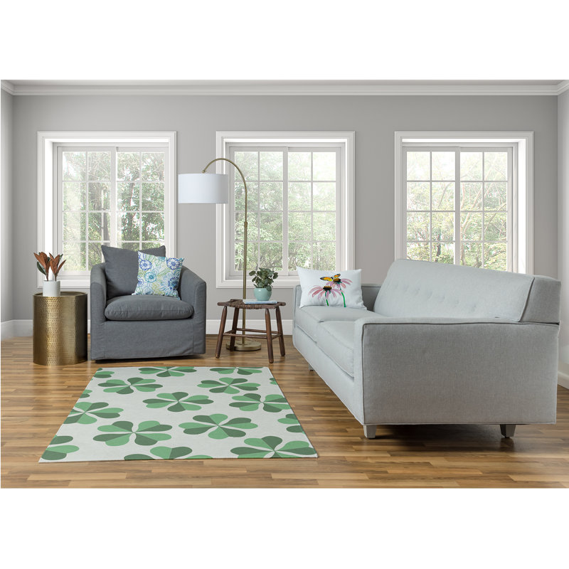 Cyndal Chenille Floral Indoor Rug, Rectangle 4' x 6'