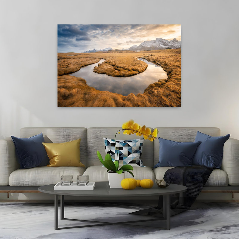 Lofoten XXIII, art mural abstrait contemporain, H 60 po x l 40 po