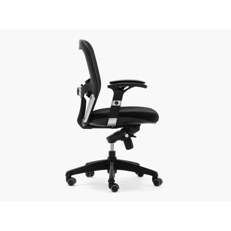 Polyester Blend Office Chair, Black 