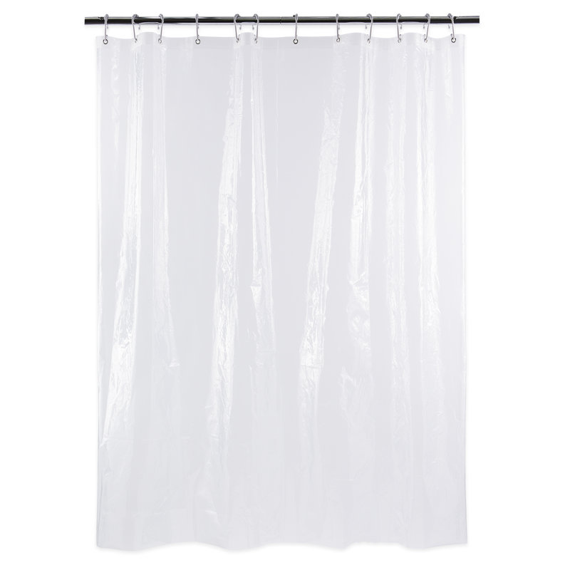 Beti Vinyl Shower Curtain, Clear