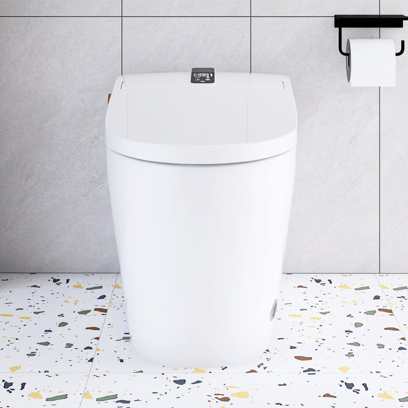 Toilette simple en céramique Smart 1,28 GPF, Blanc