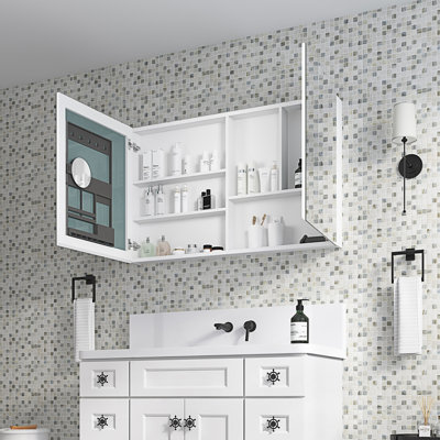Pharmacie à miroir sans cadre