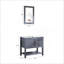 Meuble-lavabo gris 30 po avec miroir et plateau seulement