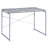 Grey And Silver Writing Desk With Metal Sled Base-1478630142
