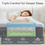 Matelas simple pour lit simple en mousse à mémoire de forme de 12 pouces avec ensemble de 2 coussins ergonomiques - mi-ferme - soulagement de la pression et soutien des bords-122496369