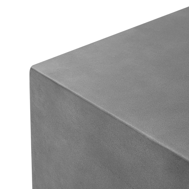 Table d'appoint carrée en béton léger d'intérieur / extérieur Alphonse, Charcoal