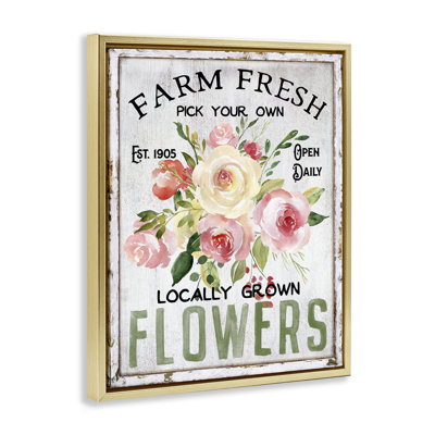 «Pick Your Own Flowers», art mural encadré sur toile flottante par Creatif Belle