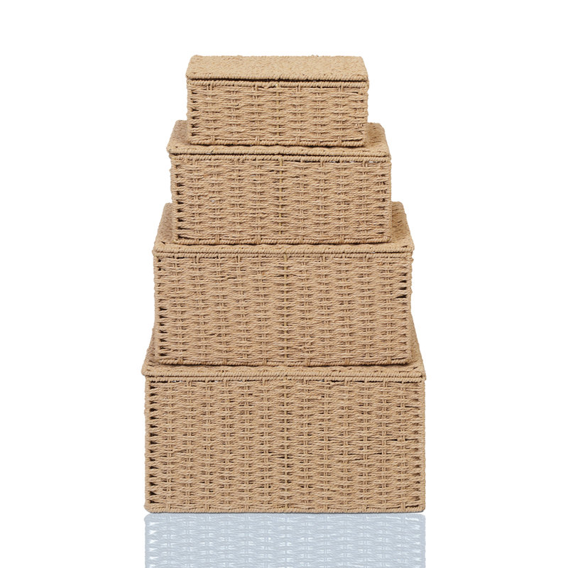 House Of Hampton Wicker Decorative Basket, Natural