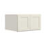Armoire murale standard HOMEIBRO Cozy Design, en contreplaqué blanc Shaker, prête à assembler, 76 cm (L) x 61 cm (P) x 46 cm (H).-915285827-915386484