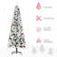 Arbre de Noël artificiel enneigé 6 pi avec 600 branches de pin réalistes, pommes de pin, baies rouges, ouverture automatique, vert