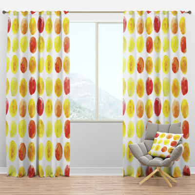 Pattern with Watercolor Spots - Modern Velvet Curtain - Room darkening - 1 panel