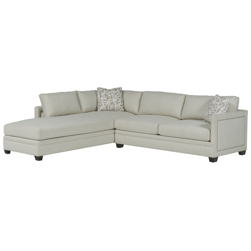 Urban Chaise Sectional, Alabaster (3157 73), Almond Buff, Aged Bronze
