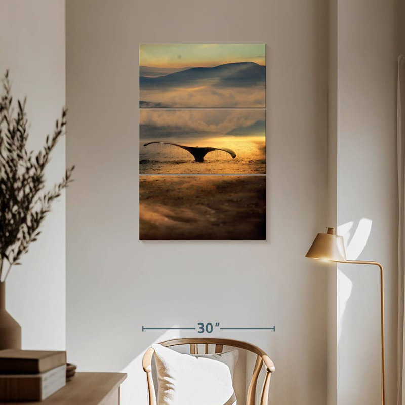 Brampt Alaska Whale Tail Dive, 57" H x 36" W