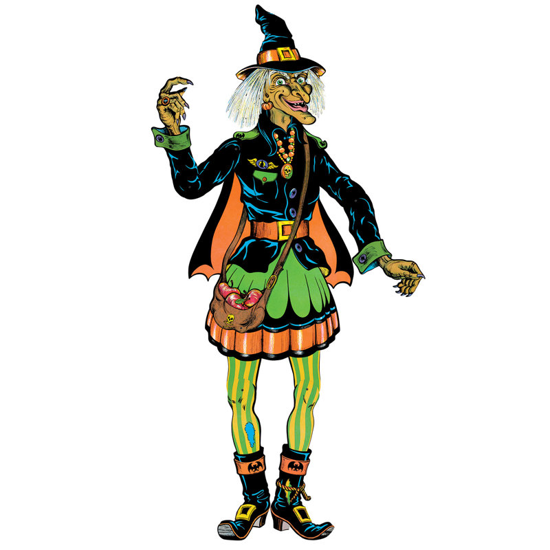 Sorcière articulée rétro d'Halloween