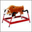 Cheval à bascule pour enfants avec rebords arrondis lisses pour un rebond sécuritaire et joyeux, idéal pour les jeux intérieurs et extérieurs.