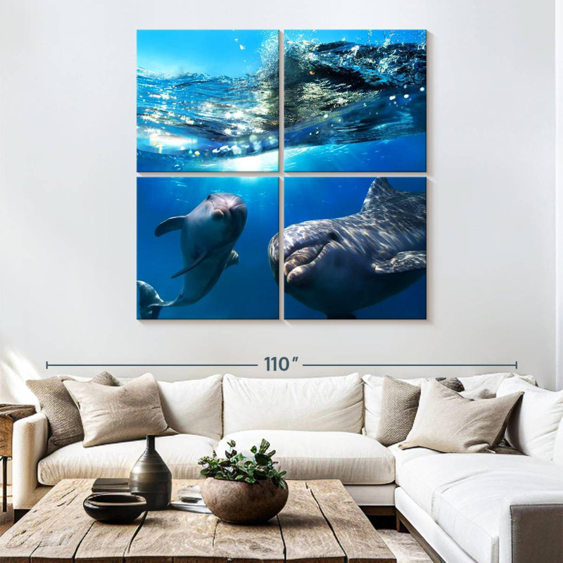 Brampt Playful Dolphins, 74'' H x 74'' W