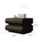 Humply Faux Leather 2-Drawer Smart Nightstand Modern Design with Wireless USB Type-C Charger Black-2038302011