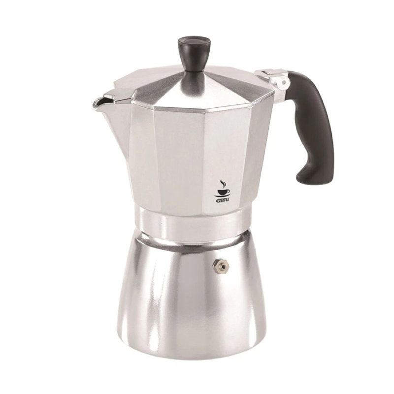Gefu Lucino Aluminium Espresso Maker 6 Cups - Silver