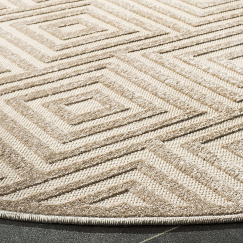 Bosco Performance Geometric Rug, Round 6'7"