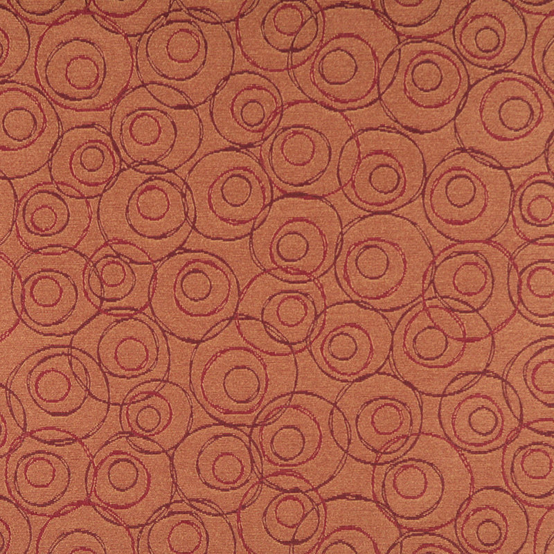 Tissu géométrique circulaire, Orange