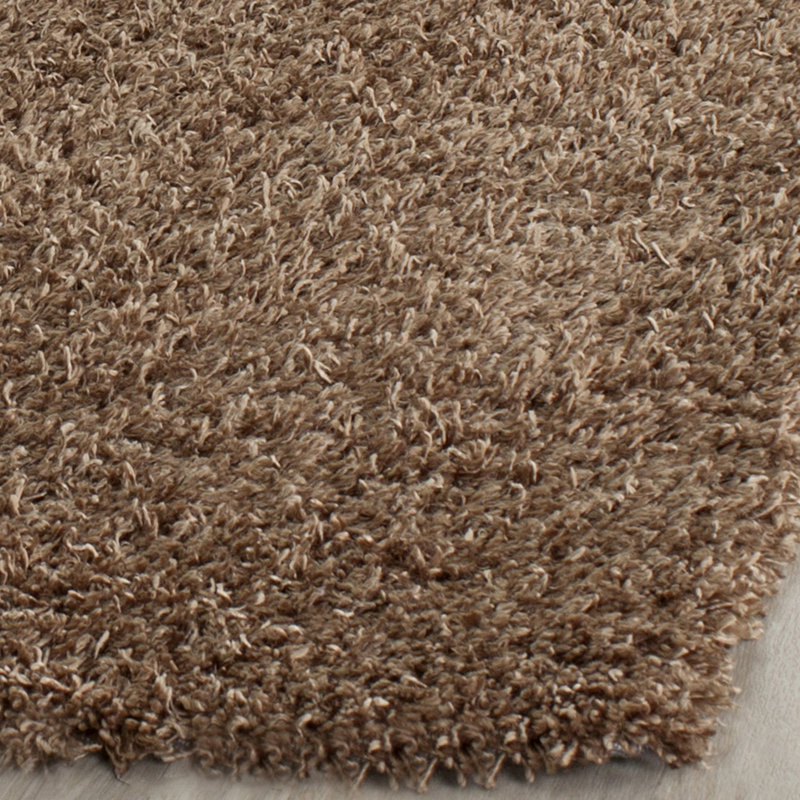 Assar Handmade Tufted Light Brown Area Rug , Square 7'
