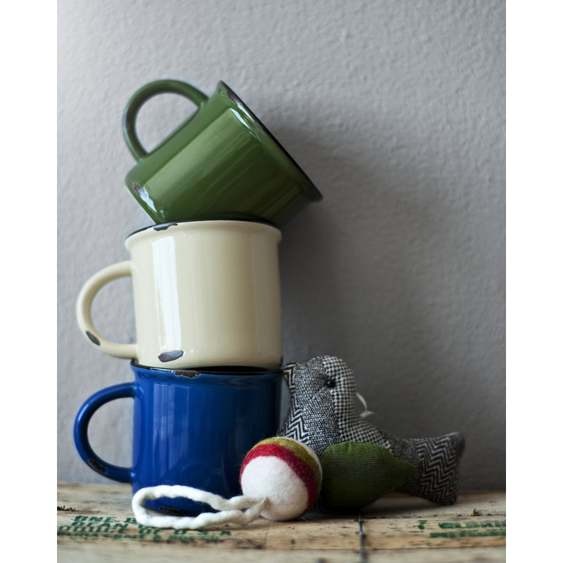 Tinware Stoneware Coffee Mug, Cream