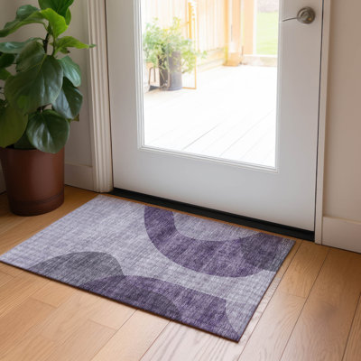 Tapis mauve intérieur / extérieur lavable à la machine Fargo ACN657