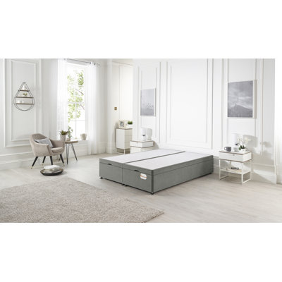 Luxara Solid Wood End Opening Ottoman Bed Frame Linen Fabric