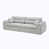 Blanc doux, tissu taupe