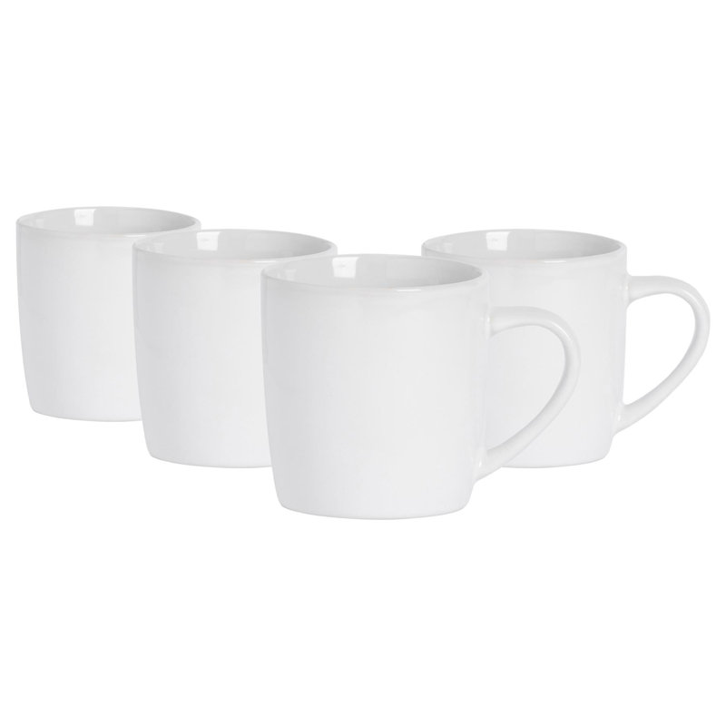 Argon Tableware - Coloured Coffee Mugs, White