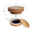 Table basse 39,37 "ronde avec rangement Table d'appoint moderne en placage de bois massif pour salon, chambre à coucher, appartement ou bureau, bois naturel-498241018