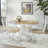 Kaneshiro Solid Wood Top Pedestal Dining Set-419974473-524086049