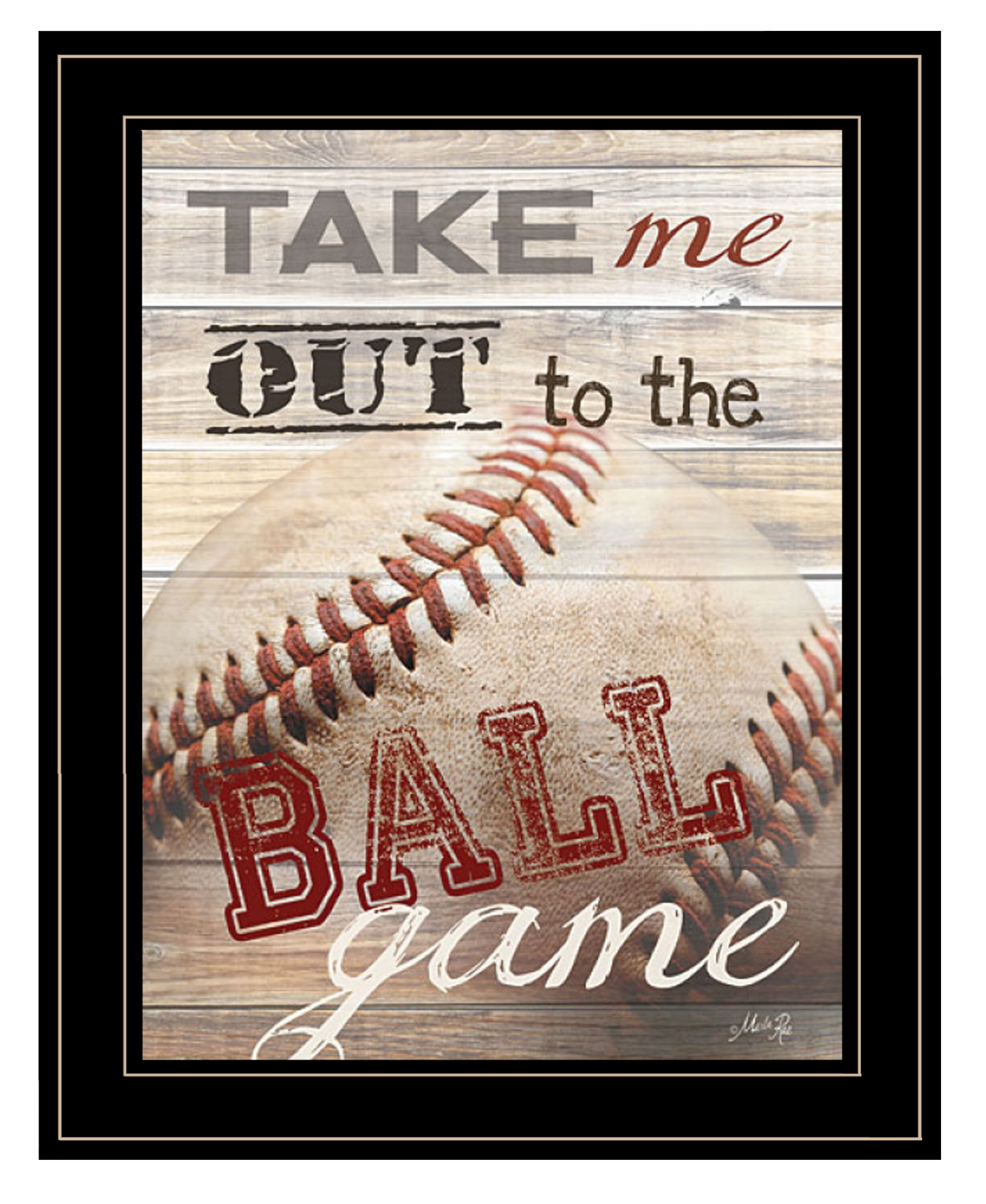 Grovelane Take Me Out To The Ball Game Framed Wall Art for Living Room,  Home Wall Décor by Marla Rae | Wayfair