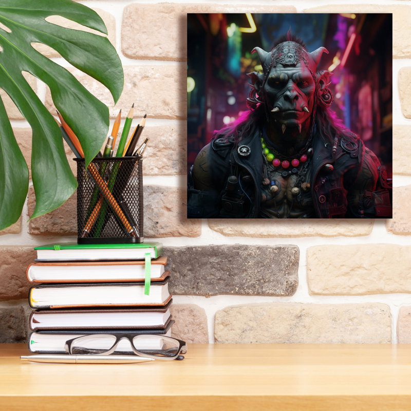 17 Storeys 'Cyberpunk Orc Shaman' by r3darch0n Canvas Wall Art, 12" x 12", H 12 po x l 12 po x P 0,75 po