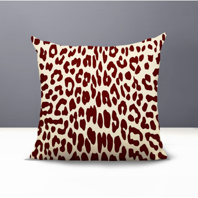 Aco Animal Print Reversible Indoor/Outdoor Square Pillow