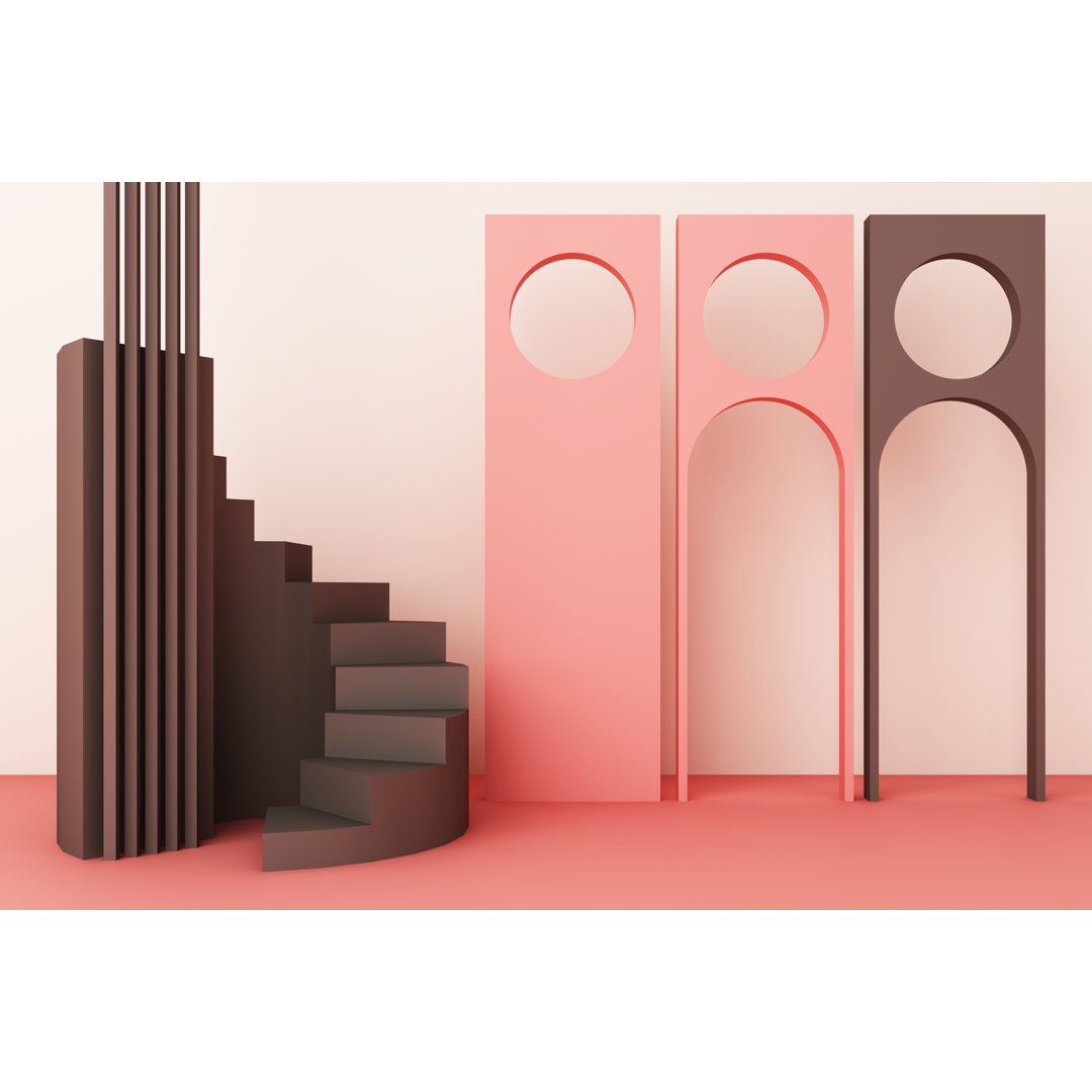 Geometric Shape Composition - Wrapped Canvas Graphic Art
