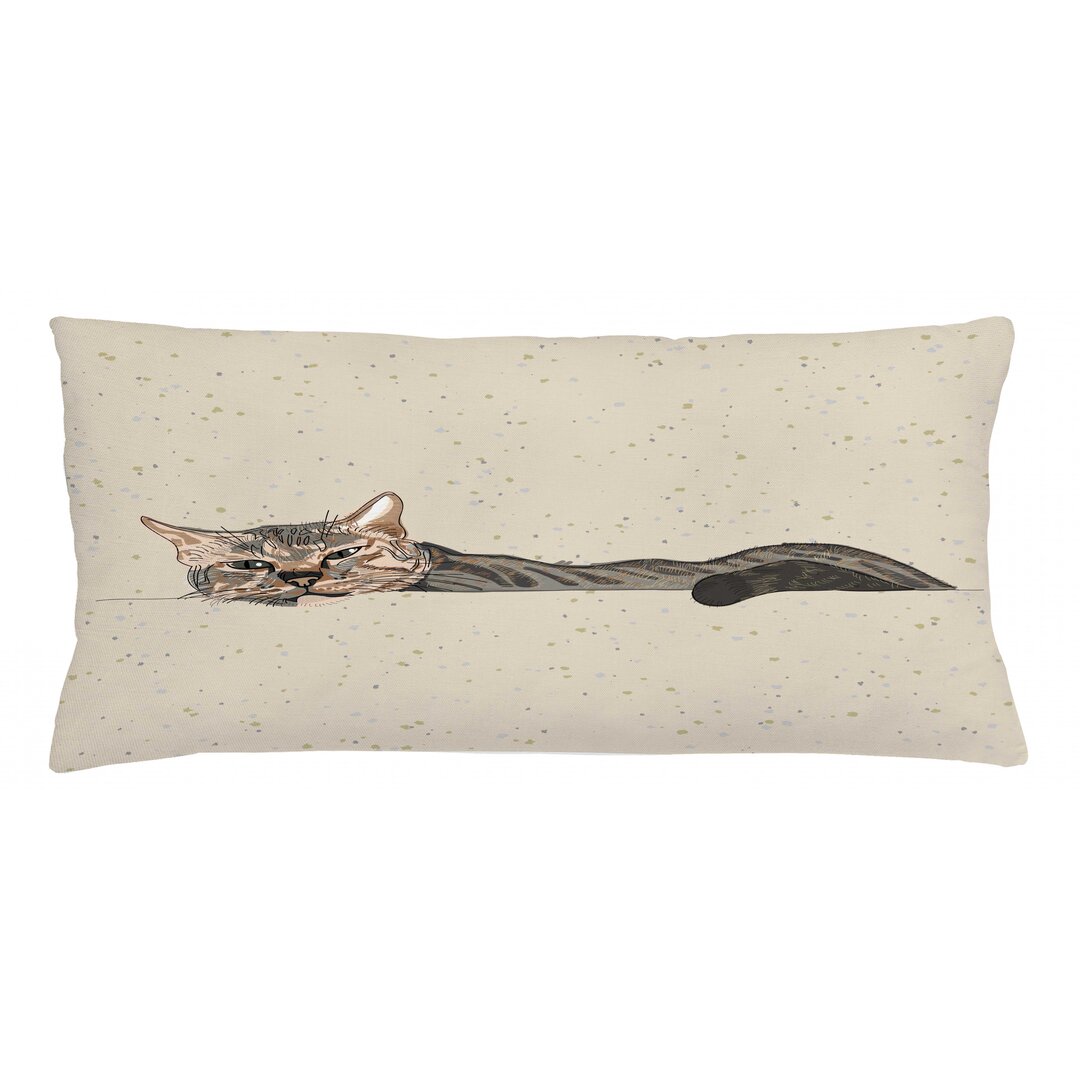 Kissenbezug, Lazt Sleepy Cat, Katze, Beige Grau