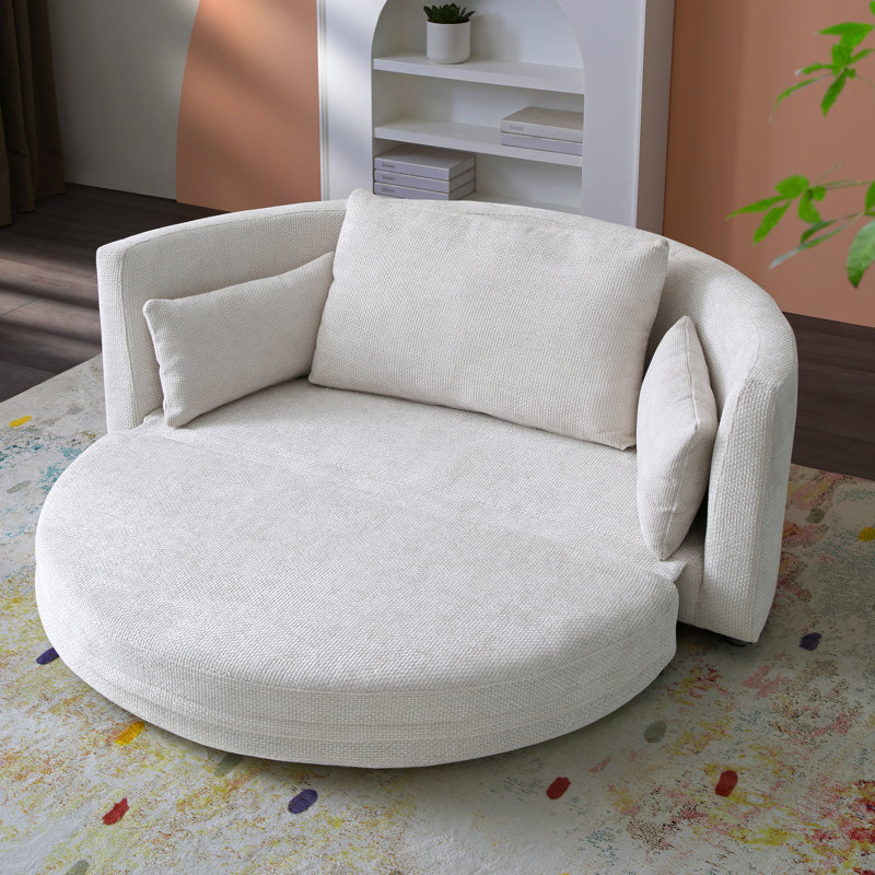 Canapé-lit en lin beige, multifonctionnel pour un usage quotidien, se transforme en méridienne et en matelas pliable