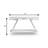 47" W Contemporary Sofa Table, White/Chrome