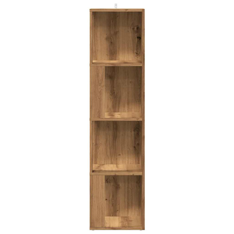 Amasya 33cm W Bookcase, (3 shelves) 132cm H x 33cm W x 33cm D, Artisan oak